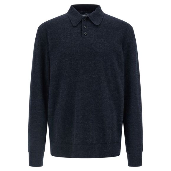 Maison Margiela Men Suede Patch Polo Shirt